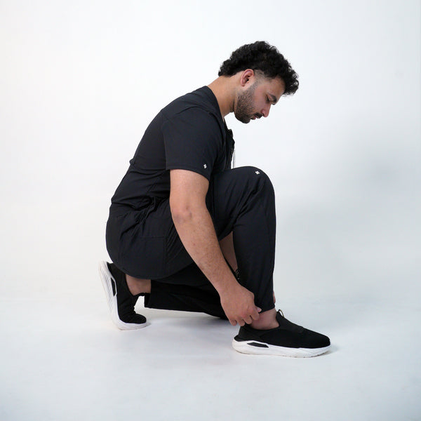AERO Midnight Black Straight Pants Only - Men