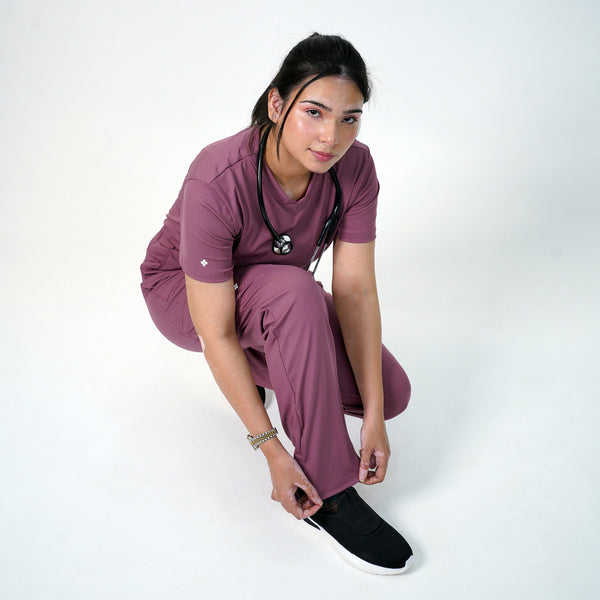 AERO Pulse Mauve V-Neck Full Set - Women