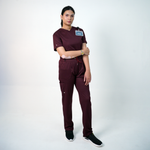 Essential Deep Crimson V-Neck Top Only - Women