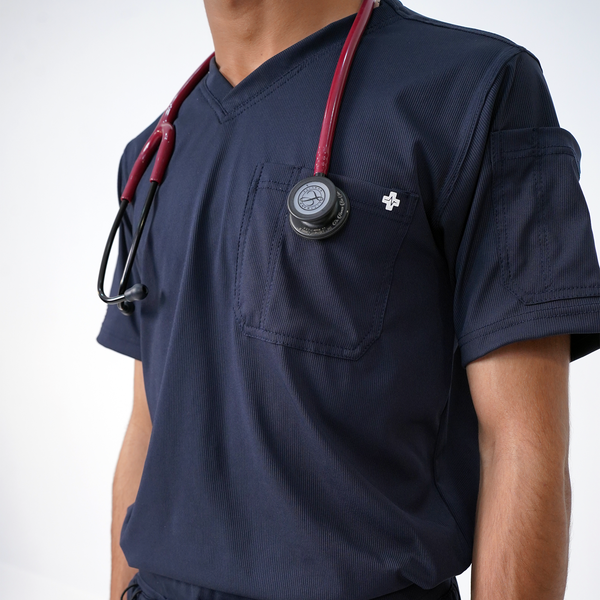 AERO Deep Navy V-Neck Top Only - Men