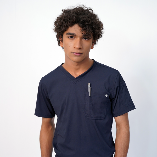 AERO Deep Navy V-Neck Top Only - Men