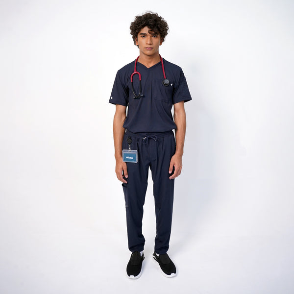 AERO Deep Navy V-Neck Full Set - Men