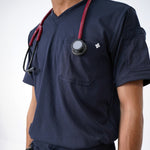 AERO Deep Navy V-Neck Full Set - Men