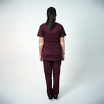 Essential Deep Crimson V-Neck Top Only - Women