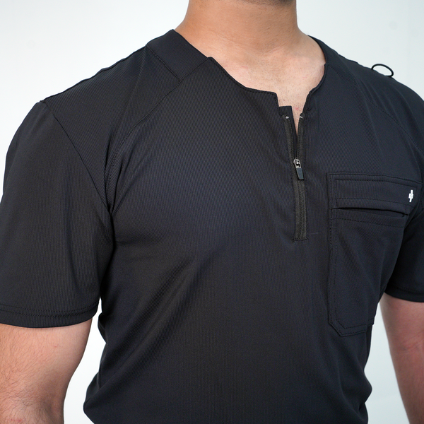 AERO Midnight Black Zip Top Only - Men