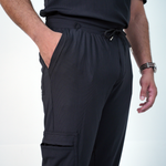 AERO Midnight Black Straight Pants Only - Men