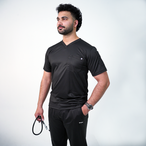 Essential Onyx Black V-Neck Full Set - Men