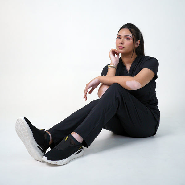 AERO Midnight Black Straight Pants Only - Women