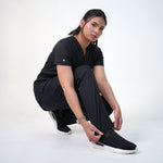 AERO Midnight Black Straight Pants Only - Women