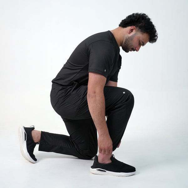 Essential Onyx Black Straight Pants Only - Men