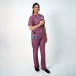AERO Pulse Mauve V-Neck Top Only - Women