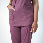 AERO Pulse Mauve V-Neck Top Only - Women