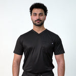 Essential Onyx Black V-Neck Top Only - Men