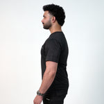Essential Onyx Black V-Neck Top Only - Men