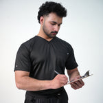 Essential Onyx Black V-Neck Top Only - Men