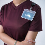 Essential Deep Crimson V-Neck Top Only - Women