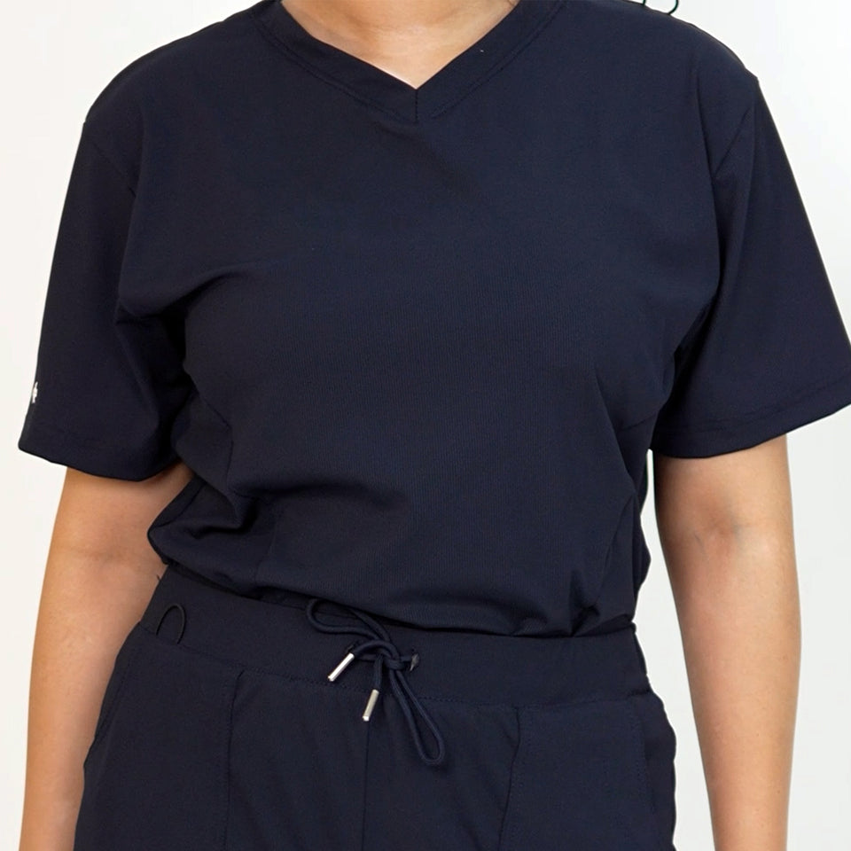 AERO Deep Navy V-Neck Full Set - Women